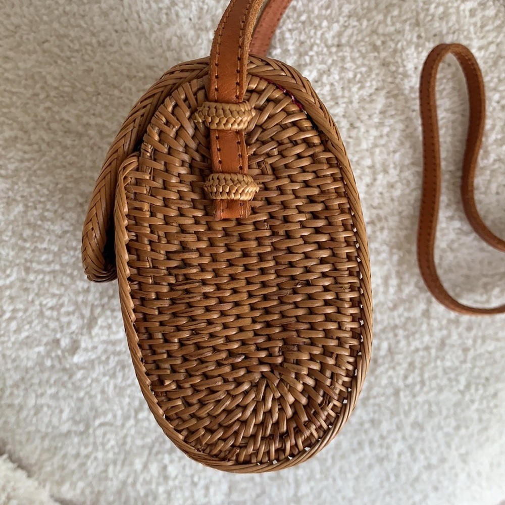 Handmade Boho Rattan Mini Crossbody - Picture 5 of 5